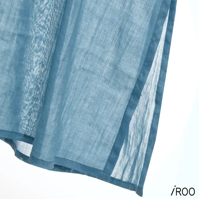 【iROO】花草圖騰造型領長上衣