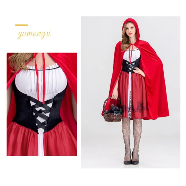 【橘魔法】大人童話小紅帽服裝 萬聖節服裝 角色扮演 表演 戲劇 道具 裝扮 變裝派對 主題 尾牙 cosplay