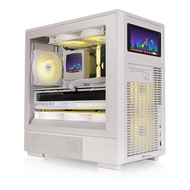 【Thermaltake 曜越】Retro 240 Ultra ARGB Sync一體式水冷散熱器 3.7 ”LCD液晶螢幕 2500 RPM 復古