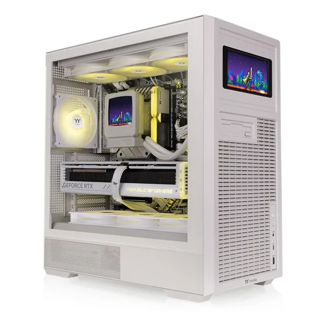 【Thermaltake 曜越】Retro 360 Ultra ARGB Sync一體式水冷散熱器 3.7 ”LCD液晶螢幕 2500 RPM 復古