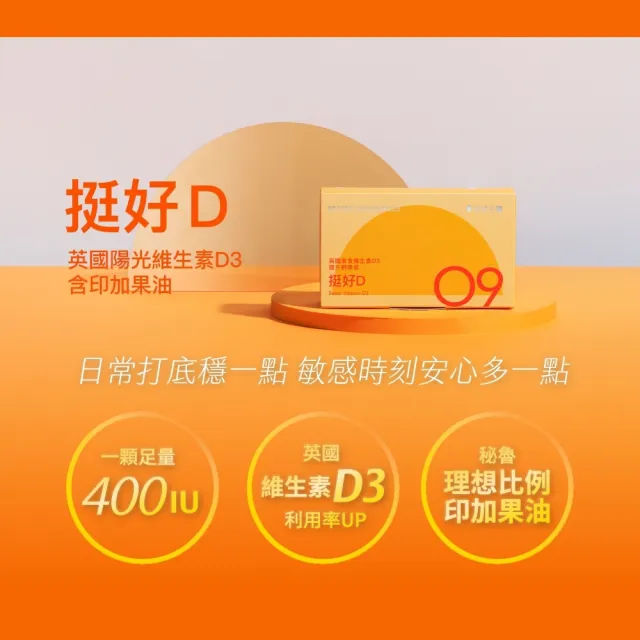 【好好生醫】英國頂級素食維生素D3含印加果油『挺好D』八入組・30顆/盒（幫助鈣質吸收、骨骼牙齒正常發育）