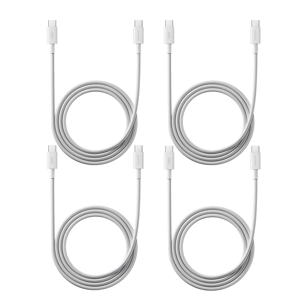 【小米】官方旗艦館 四入組 Xiaomi 6A 編織傳輸線 1m(USB-A to USB-C)