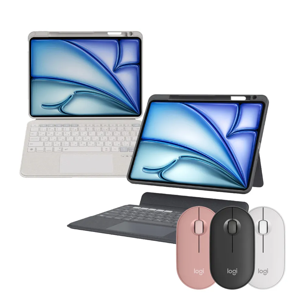 羅技滑鼠組★【eiP】Magnetix 2 iPad鍵盤 磁吸可拆式藍牙鍵盤(iPad Air4/5/M2/M3/Air11/Pro11 1-4代)