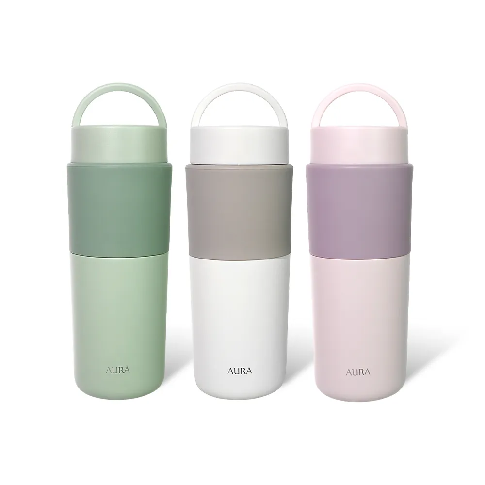 【AURA 艾樂】買1送1_提手陶瓷保溫杯525ML(真瓷/隨行杯/保溫杯瓶/保冰杯瓶/水壺)