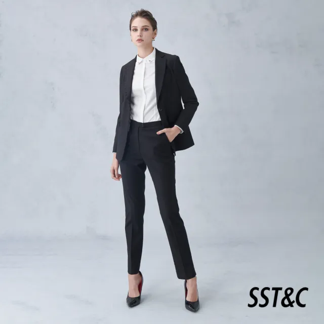 【SST&C】女裝 黑色直筒西裝褲7262212002(雙11精選)