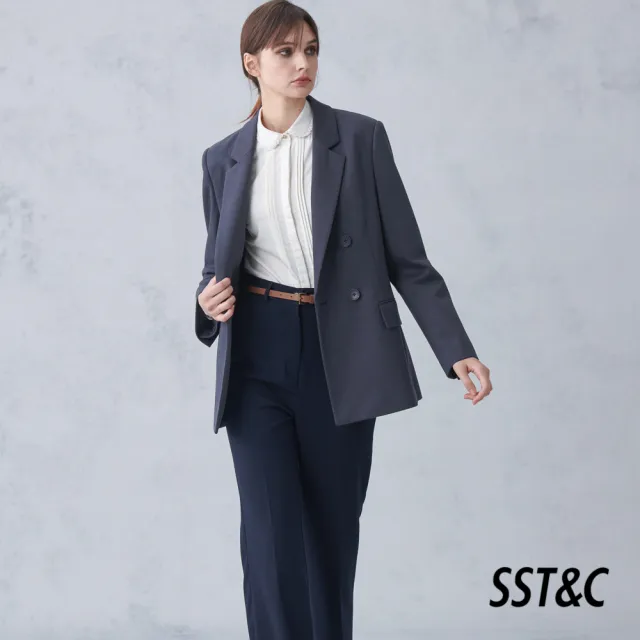 【SST&C】女裝 岩灰翻領外套8162211006(雙11精選)
