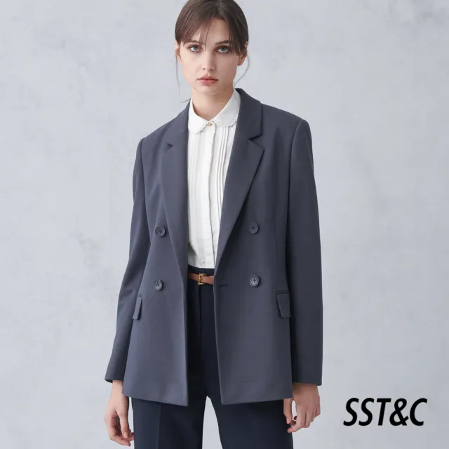 【SST&C】女裝 岩灰翻領外套8162211006(限時3折)