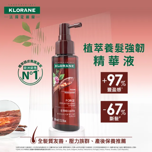 【KLORANE 蔻蘿蘭】官方直營 植萃養髮強韌精華液100ml(升級版)