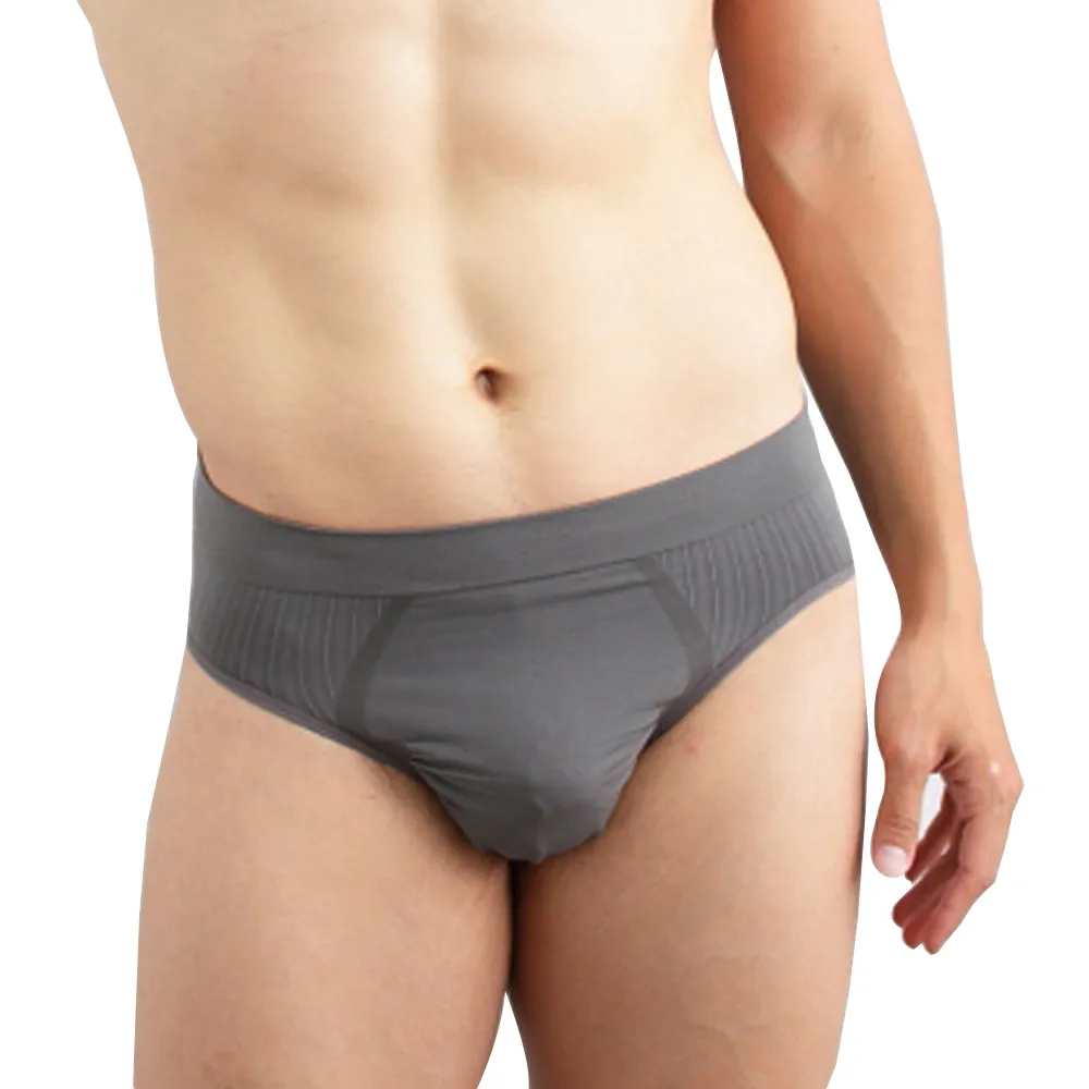【源之氣】超值8入 / 竹炭無縫男三角褲/灰 RM-20011(男內褲/三角男內褲/台灣製)
