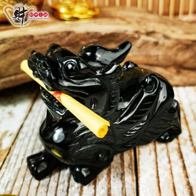 【財神小舖】鎮守財富 黑曜石貔貅擺件 一對 鎮宅光明 招財護身(已開光  高雄進寶財神廟)