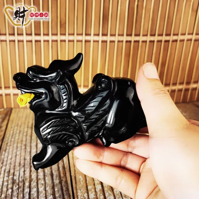 【財神小舖】鎮守財富 黑曜石貔貅擺件 一對 鎮宅光明 招財護身(已開光  高雄進寶財神廟)