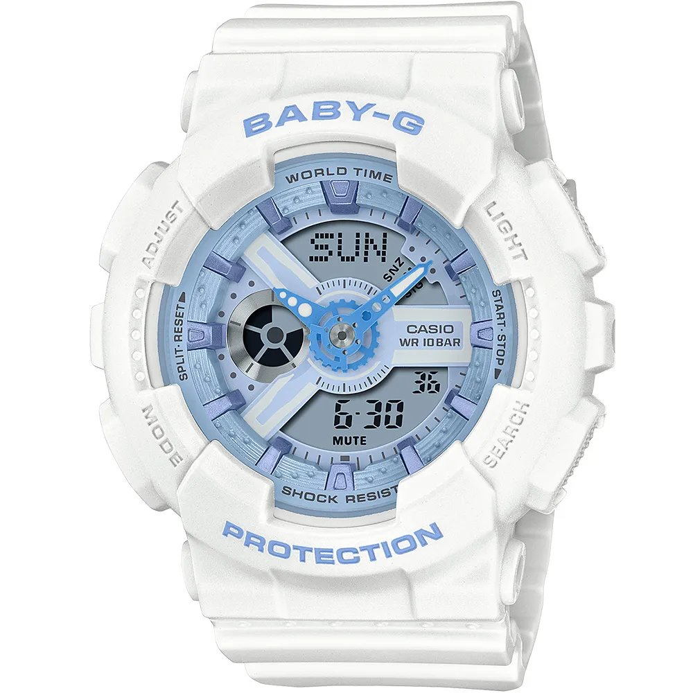 【CASIO 卡西歐】BABY-G 活力時尚雙顯腕錶 送禮 禮物(BA-110XBE-7A/速)