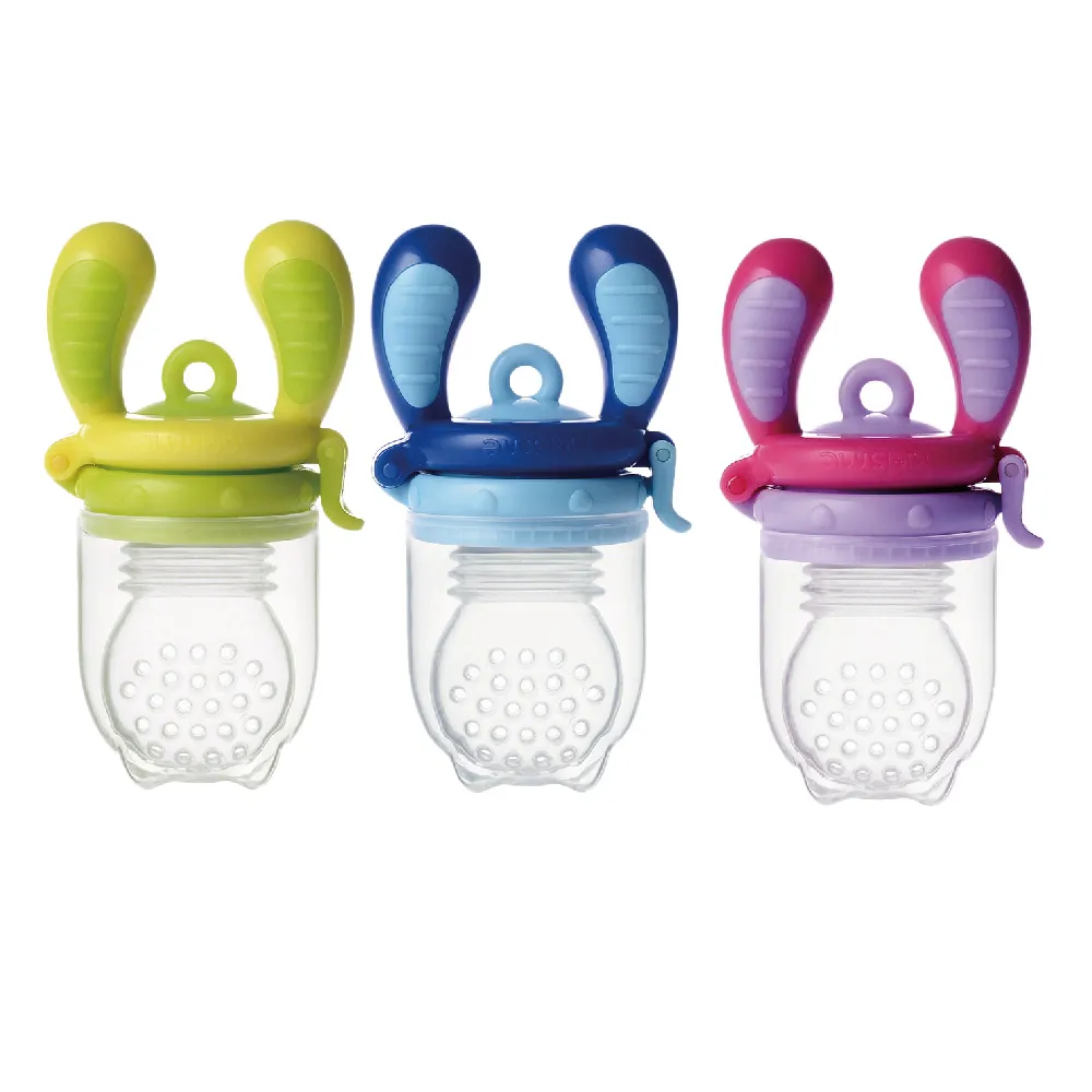 【kidsme】咬咬樂輔食器-M號1入加咬咬樂過濾網袋L號兩入(4個月以上寶寶適用)