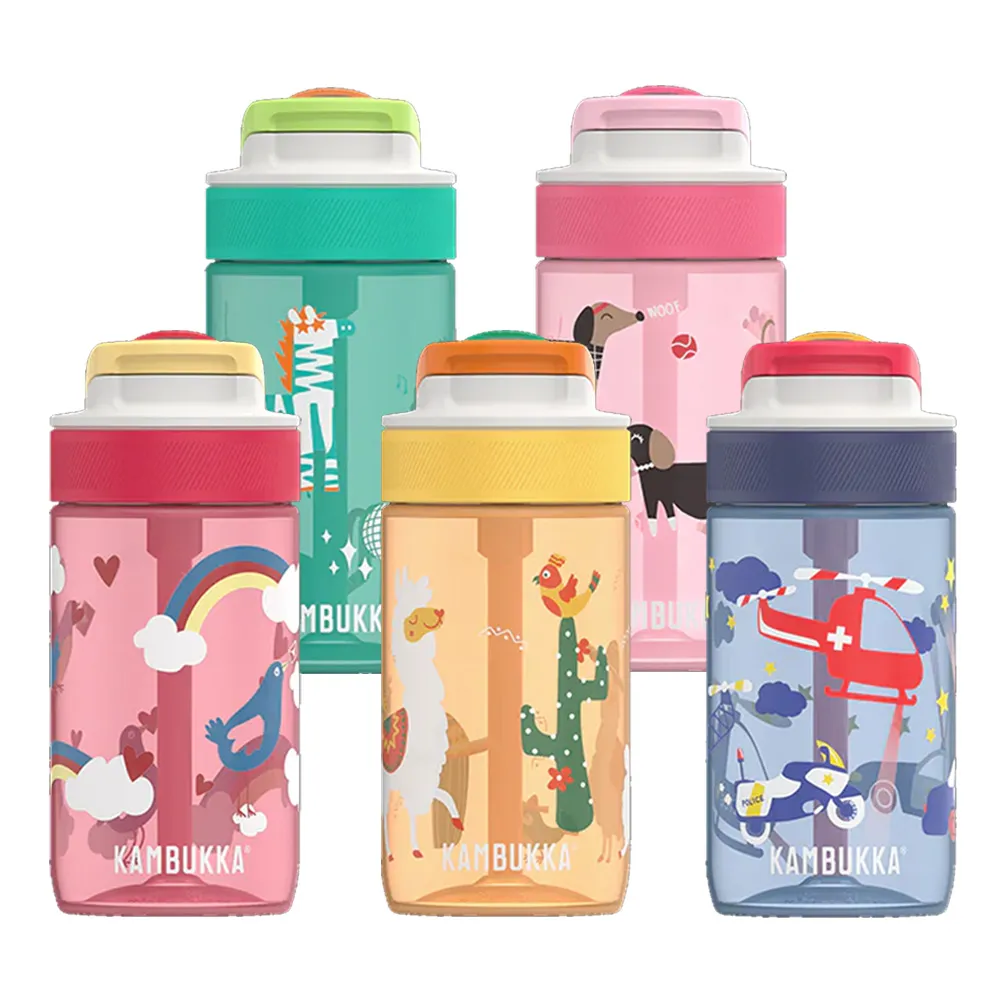 【KAMBUKKA 卡沛卡】Lagoon Tritan 趣吸瓶 400ml/多色任選(吸管杯/運動水壺/運動水瓶/兒童水壺)