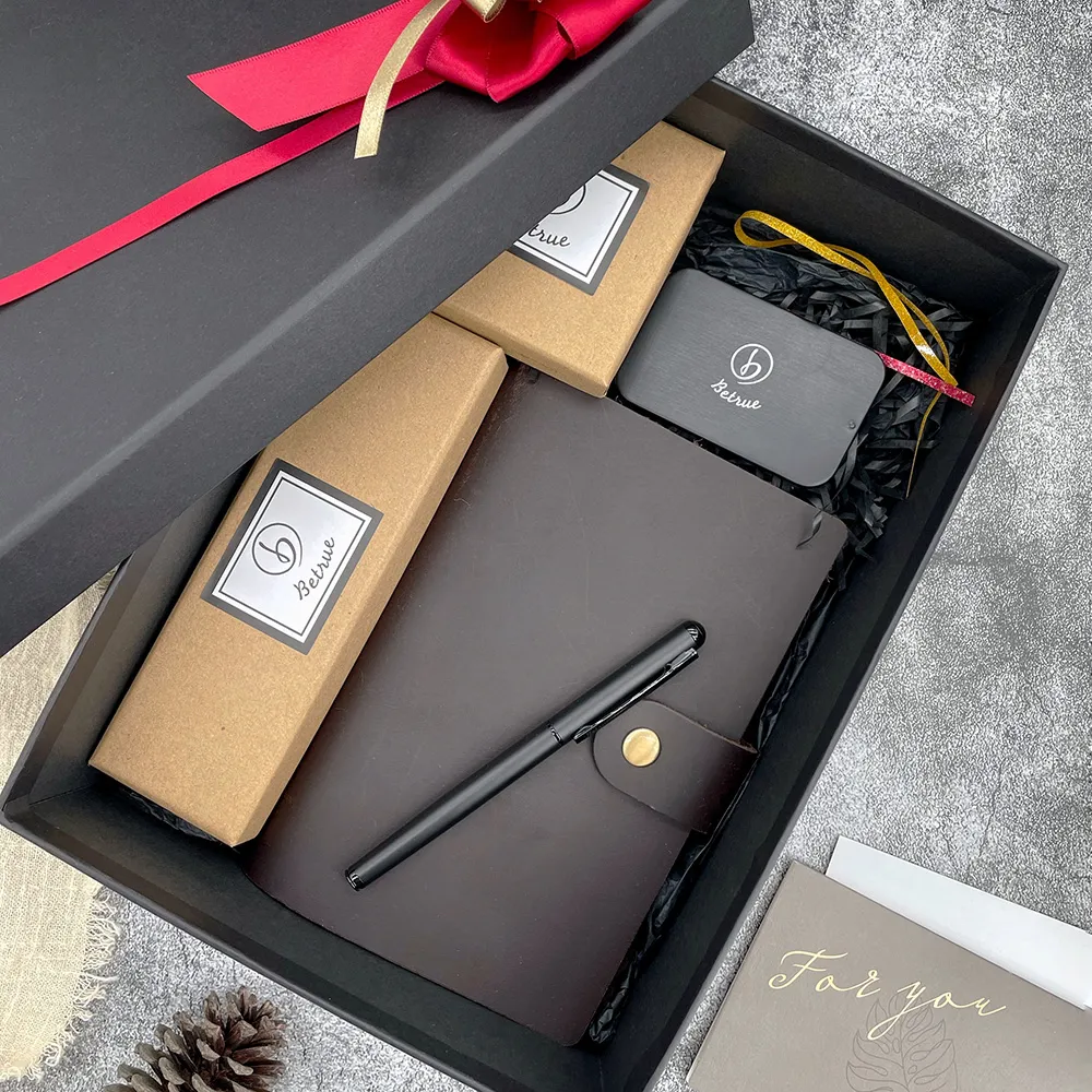 【Betrue】時光筆記鋼筆禮盒+尊貴霧黑星球鋼筆+A6筆記本(免費客製化刻字/母親節/生日禮物/畢業禮物)