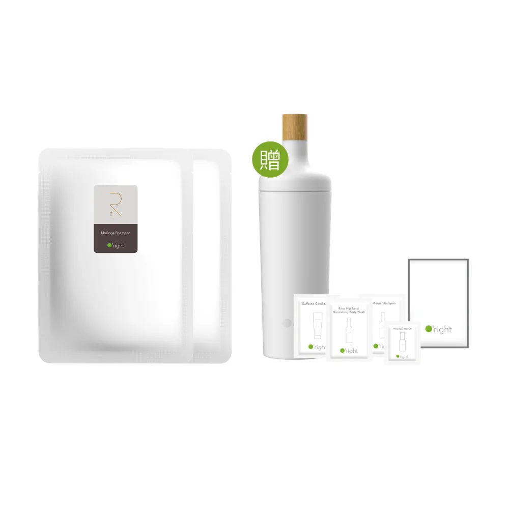 【O’right 歐萊德】辣木洗髮精補充包600ml_二入(超值環保包 油性髮質/平衡油脂分泌)