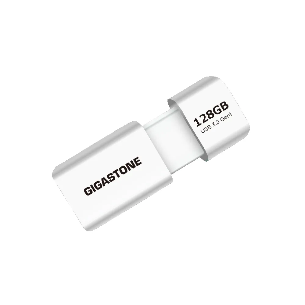 【Gigastone 立達國際】128GB USB3.1/3.2 Gen 1 極簡滑蓋隨身碟 UD-3202白(128G USB3.2高速隨身碟)