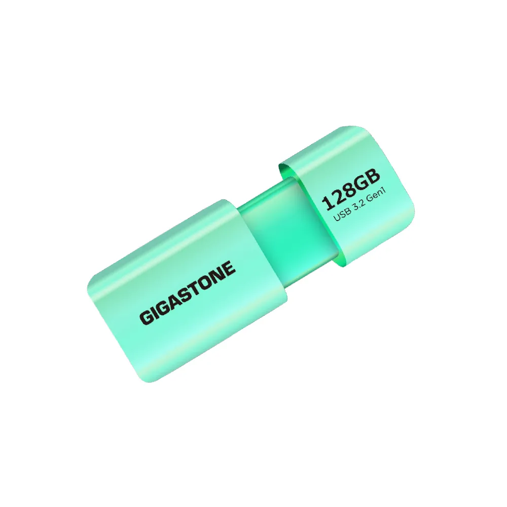 【Gigastone 立達國際】128GB USB3.1/3.2 Gen1 極簡滑蓋隨身碟 UD-3202綠(128G USB3.2高速隨身碟)