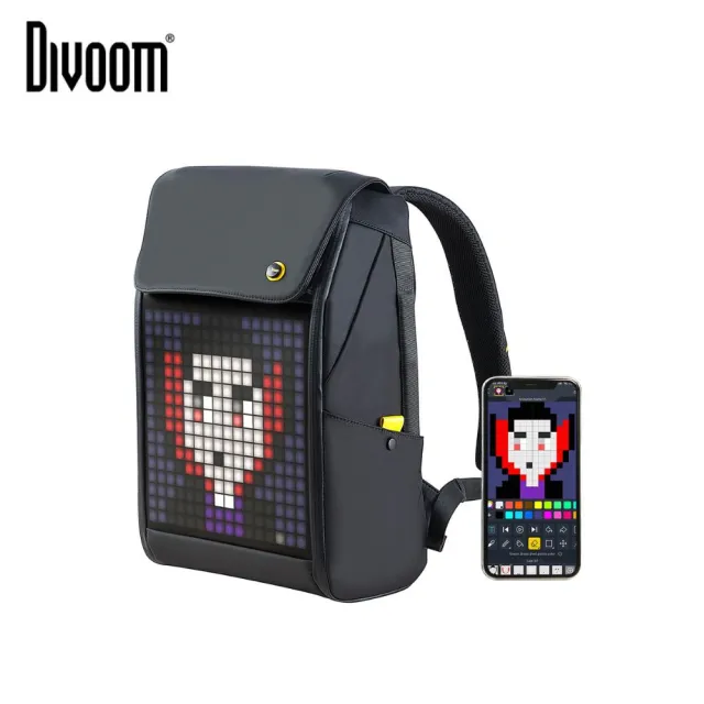【DIVOOM】雙11 Divoom Pixoo Backpack-M 像素後背包 15吋筆電層 可自訂 LED 動態動畫 防潑水電競背包
