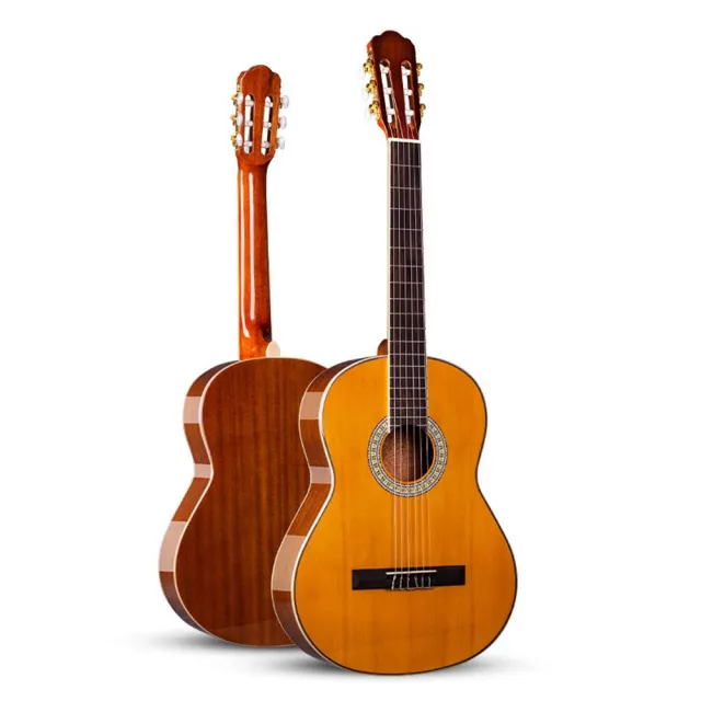 【AnDa 安達】古典木吉他39寸雲杉桃花芯亮光古典吉他guitar成人演奏級吉它樂器