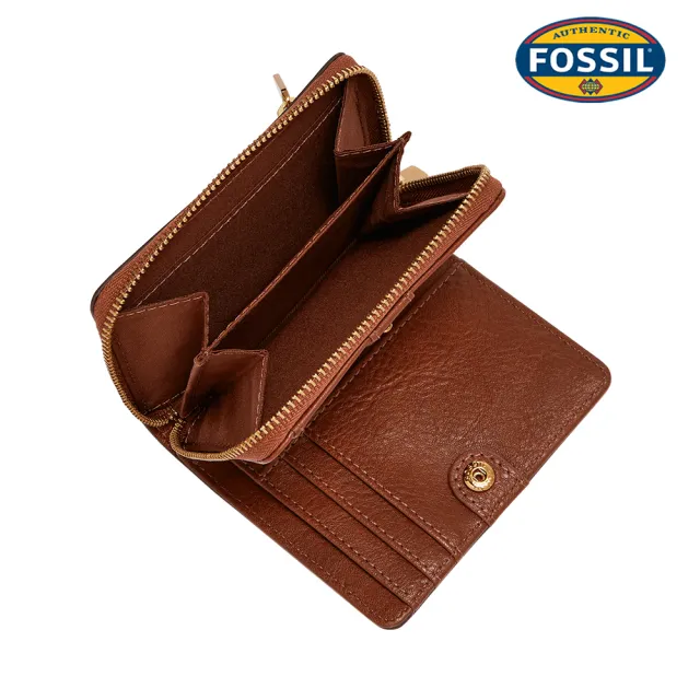 【FOSSIL】Logan 迷你多功能真皮RFID防盜短夾  出國必備 (多色可選)