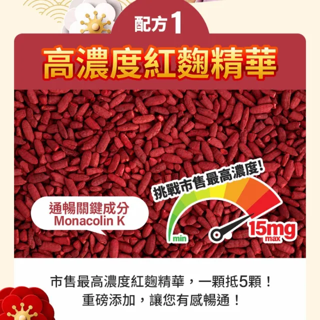 【葡萄王】舒活納麴王升級版 x3入 共180粒(納豆 紅麴 甜橙 益生菌 葡萄王官方)