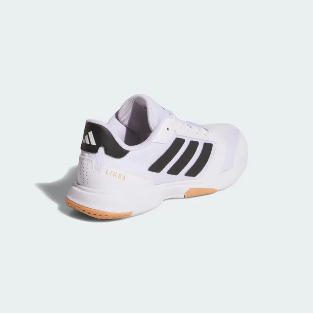 【adidas 愛迪達】Ligra 8 女 室內運動鞋 透氣 舒適 白 黑(IH8118)