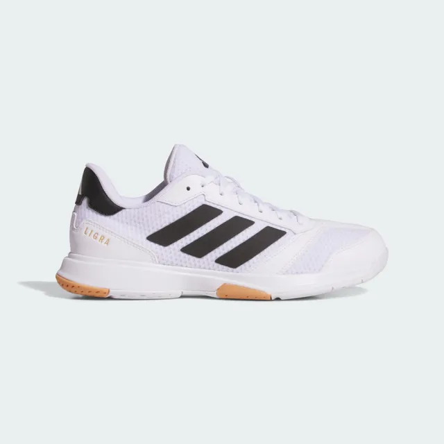 【adidas 愛迪達】Ligra 8 女 室內運動鞋 透氣 舒適 白 黑(IH8118)