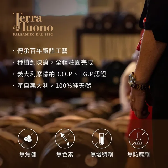 【Terra Del Tuono 雷霆之地】巴薩米克醋250ml二入組 (春天紫標x2)