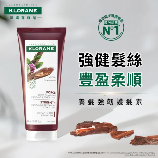 【KLORANE 蔻蘿蘭】官方直營 養髮強韌三步驟組(洗髮精+護髮素+頭皮精華)