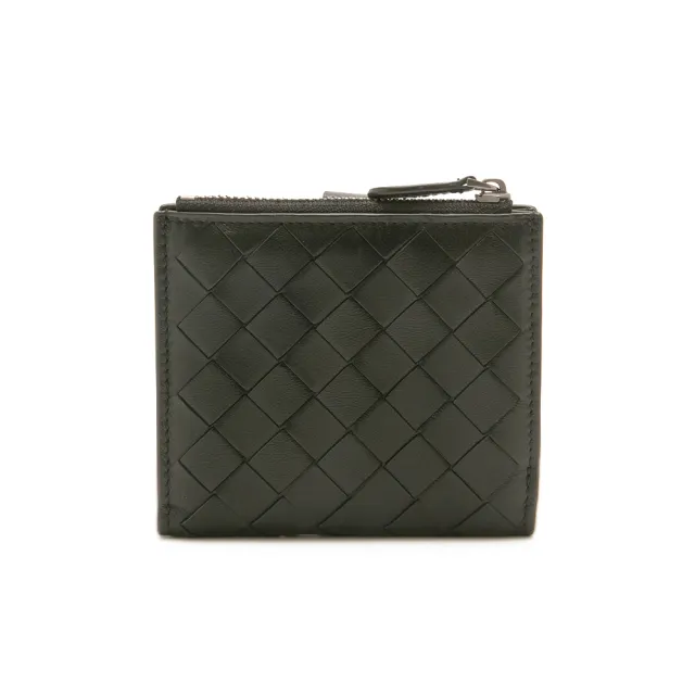 【Pineapple Outfitter】經典極簡真皮編織短夾(黑色)