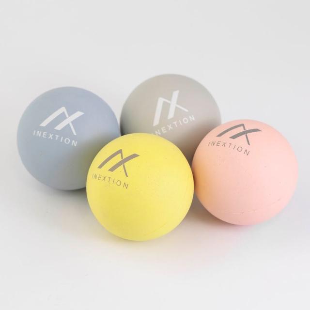【INEXTION】Therapy Balls 筋膜按摩療癒球 - 泡泡糖新色版 (2入組) - 50D+65D 天然橡膠按摩球 台灣製