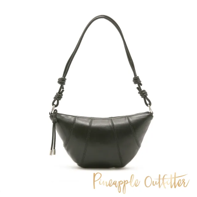 【Pineapple Outfitter】柔軟皺褶半月肩背斜背兩用包(黑色)