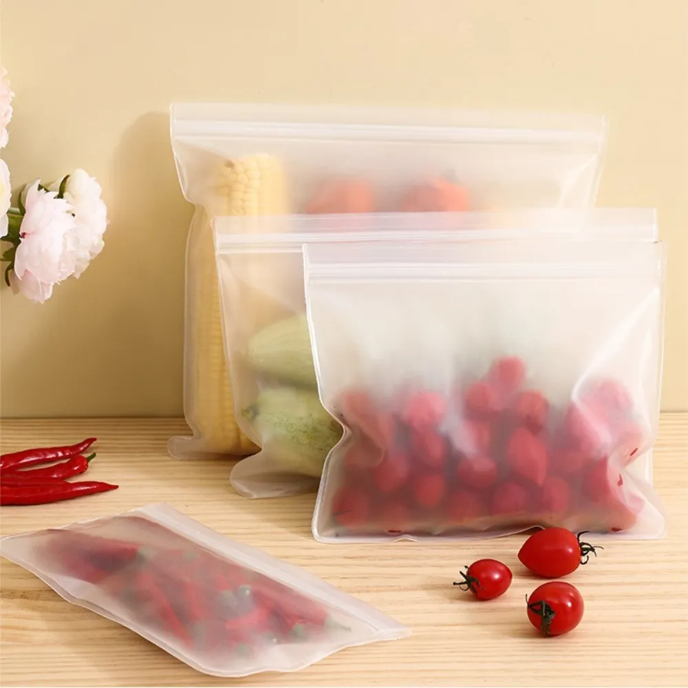 【Dagebeno荷生活】加厚EVA材質冰箱食物保鮮袋 防串味密封食材分裝夾鏈袋(四尺寸各3入)