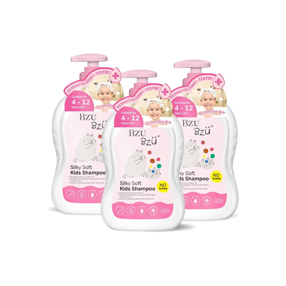 【BZU BZU】兒童洗髮精 600ml*3入(絲滑柔順 /清爽控油 任選)