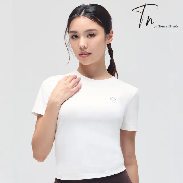 【TN】TopCool 親膚涼感刺繡T恤-雲白