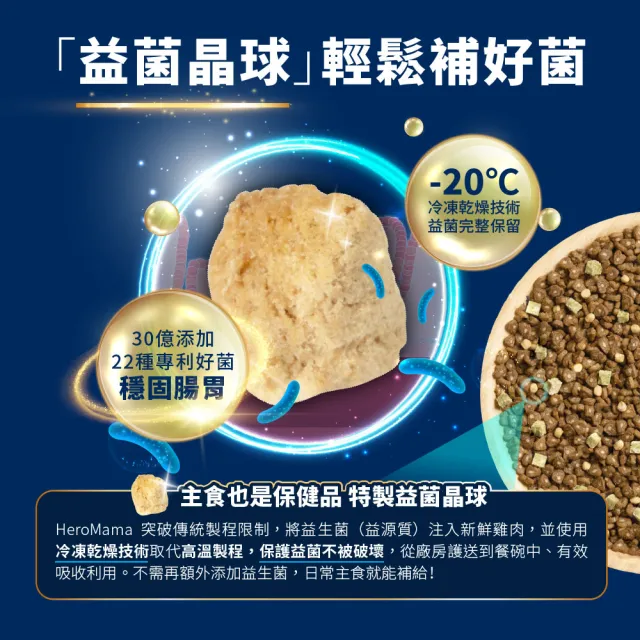 【HeroMama】益生菌晶球夾心糧4.5kg(貓咪主食糧/貓飼料/貓糧/全齡貓/凍乾)