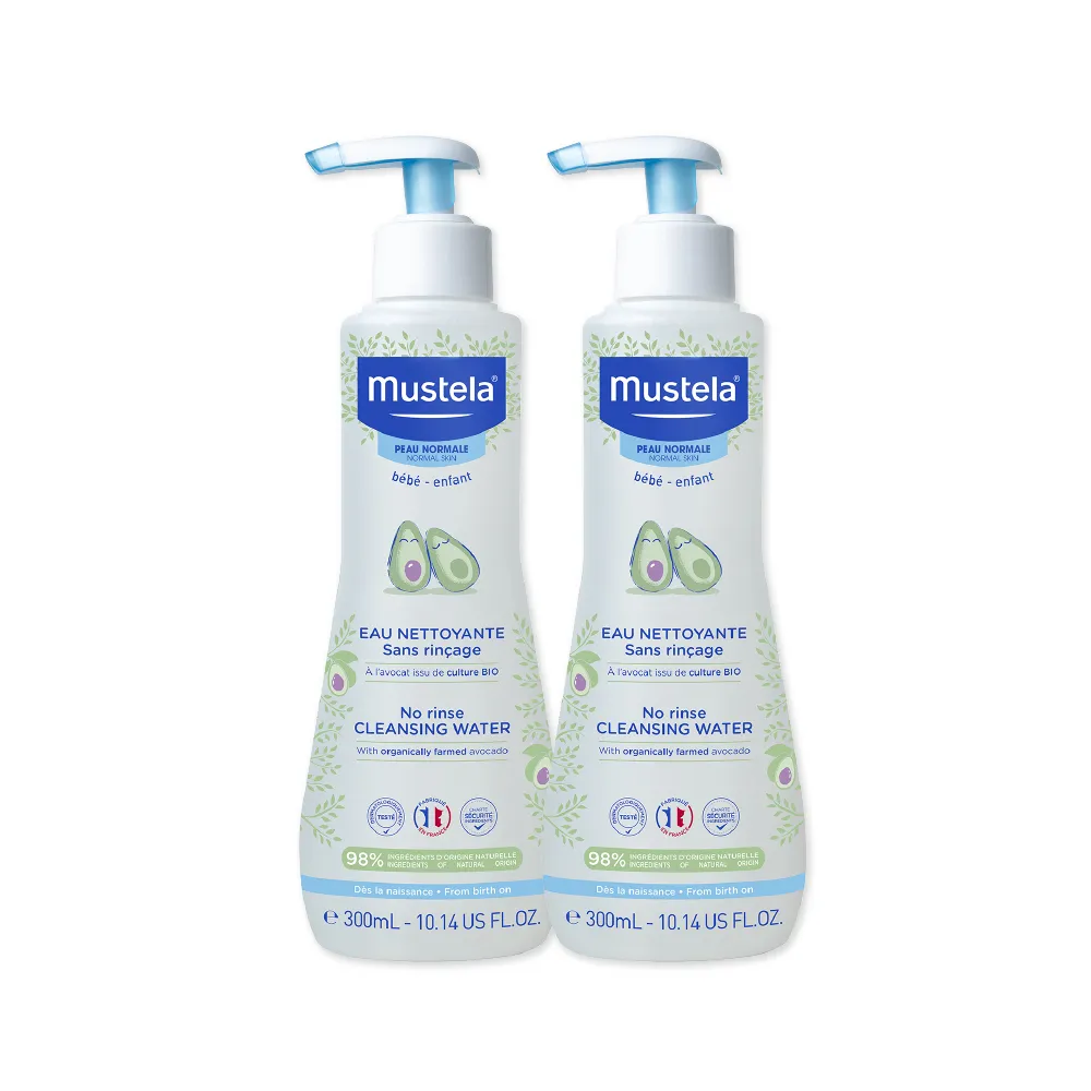 【Mustela 慕之恬廊】慕之幼 免用水潔淨液 300mlX2入(外出清潔 卸除髒汙 卸除防曬 卸防曬)