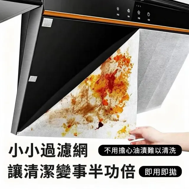 【Teful】12片入 油煙機油汙過濾網 抽煙機吸油紙 拋棄式防水防油紙 可自由裁切耐熱免清洗 加厚油煙過濾網
