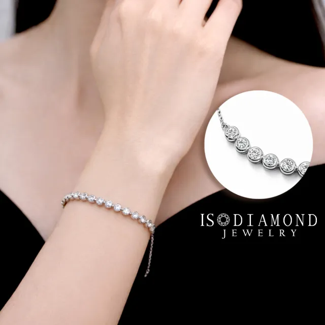 【IS DIAMOND】70分 鑽石手鍊 滿鑽 包鑲(培育鑽石)