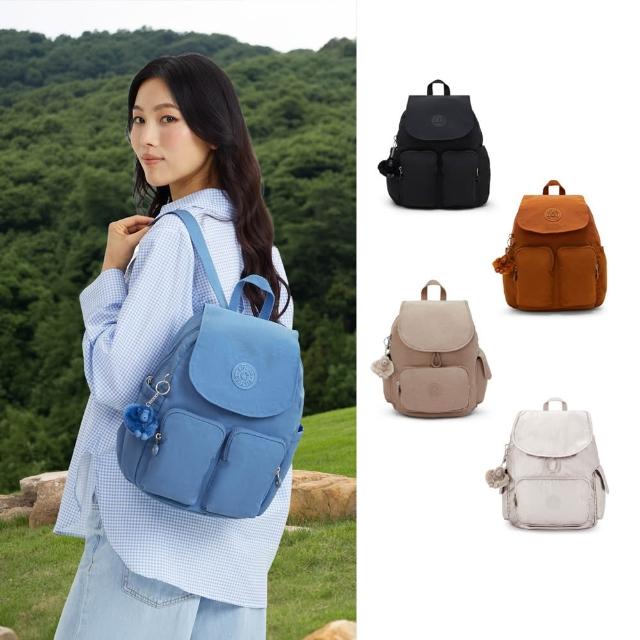 【KIPLING】品牌經典新款-猴子包 ★ CITY ZIP S掀蓋拉鍊後背包(多色任選)