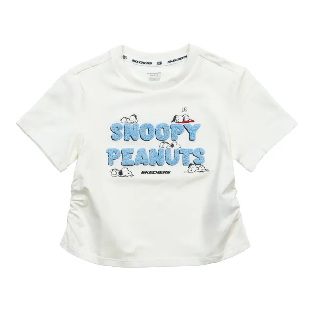 【SKECHERS】女童短袖衣 PEANUTS聯名設計 Snoopy 史奴比 (L326G028-00QF)