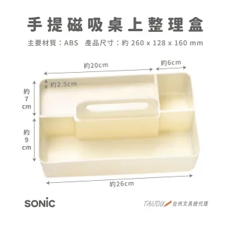 【SONIC】LV-5022 手提磁吸桌上整理盒