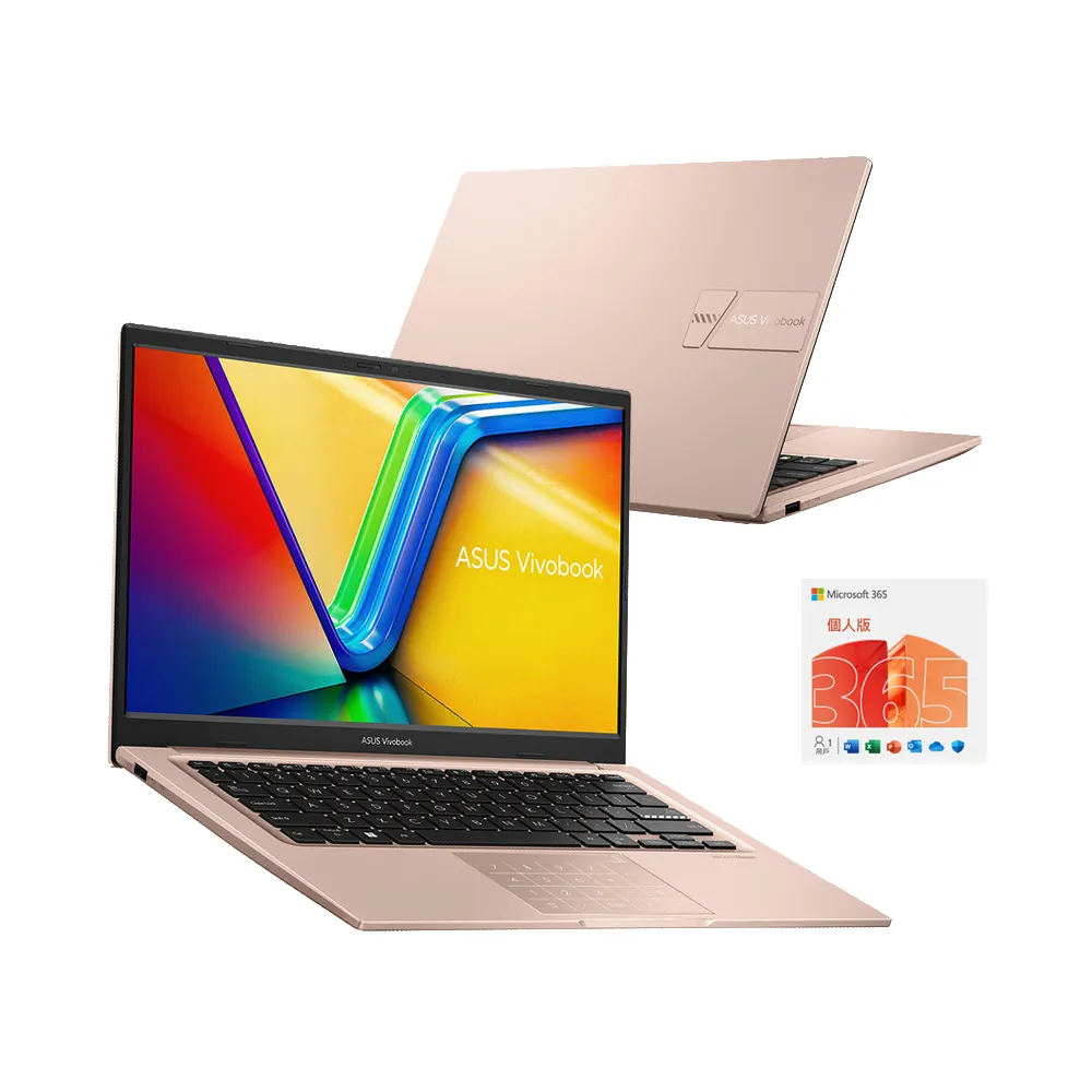 【ASUS 華碩】m365組★14吋輕薄Core 7 16G筆電(VivoBook X1404VA/Core7-150U/16G/1TB SSD/W11)