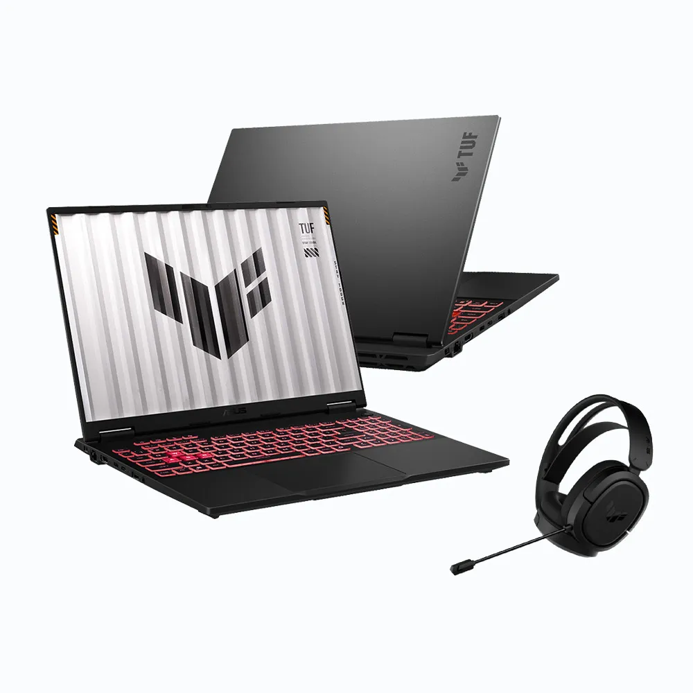 【ASUS 華碩】TUF耳機組★16吋GeForce RTX 5060 R9電競筆電(FA608PMR-0041A8940HX/R9-8940HX/16G/512G/W11)