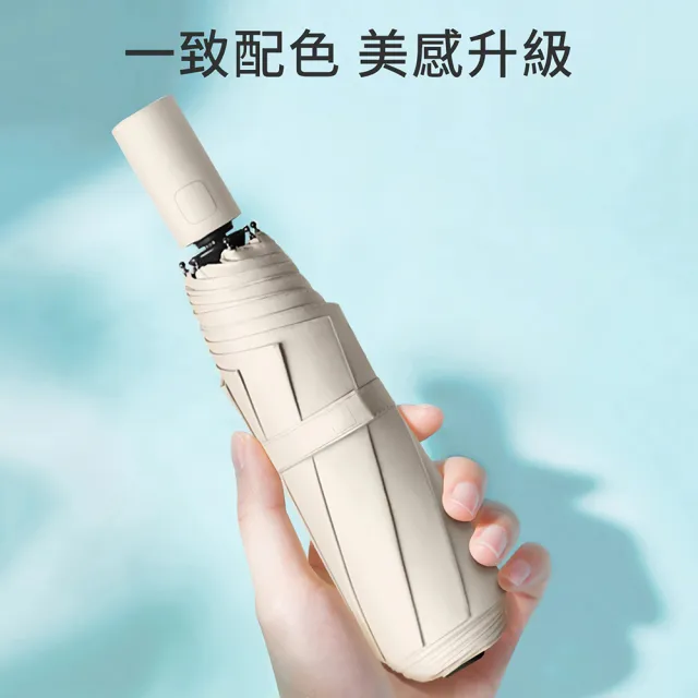 Coloxy 輕量超防曬UPF50+自動傘 時尚配色 大傘面晴雨傘(8骨防風/黑膠抗UV/遮陽降溫/摺疊傘)