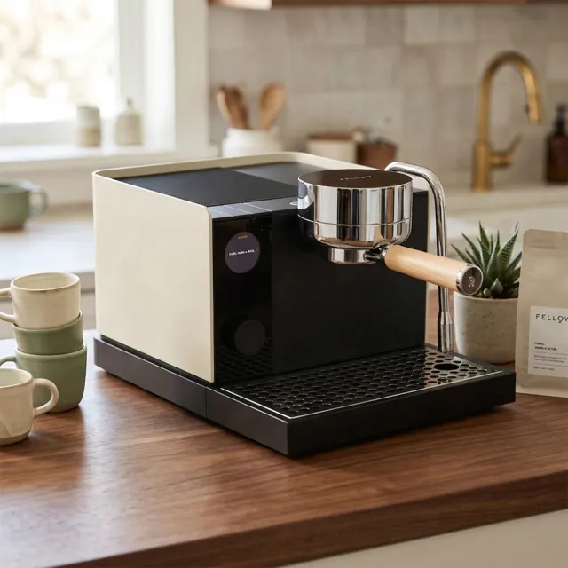 【FELLOW】Espresso Series 1 半自動義式咖啡機 + Opus2 錐刀磨豆機 (芝麻白)
