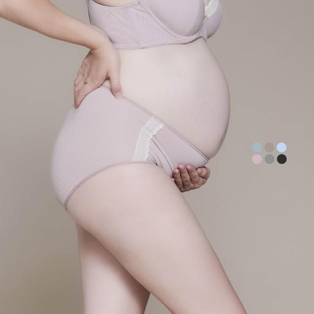 【Gennies 奇妮】孕婦內褲 咖啡紗中腰內褲(共6色)