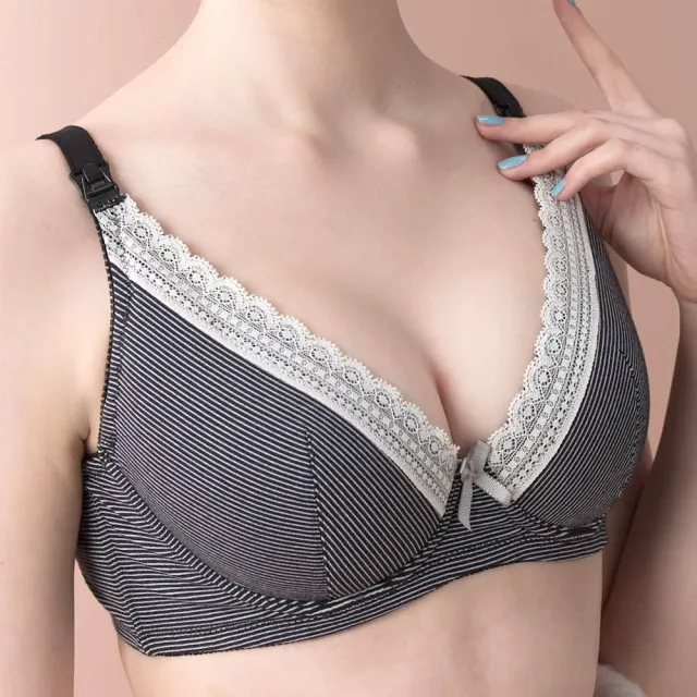 【Gennies 奇妮】3件組*哺乳內衣 咖啡紗軟鋼圈內衣 深V(共5色)