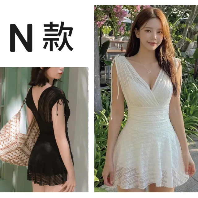【SeasonsBikini 】流行熱賣女泳裝短袖泳裝遮肉泳裝-組合-大尺碼(短袖女泳裝兩件式泳裝連身顯瘦遮肉美背)